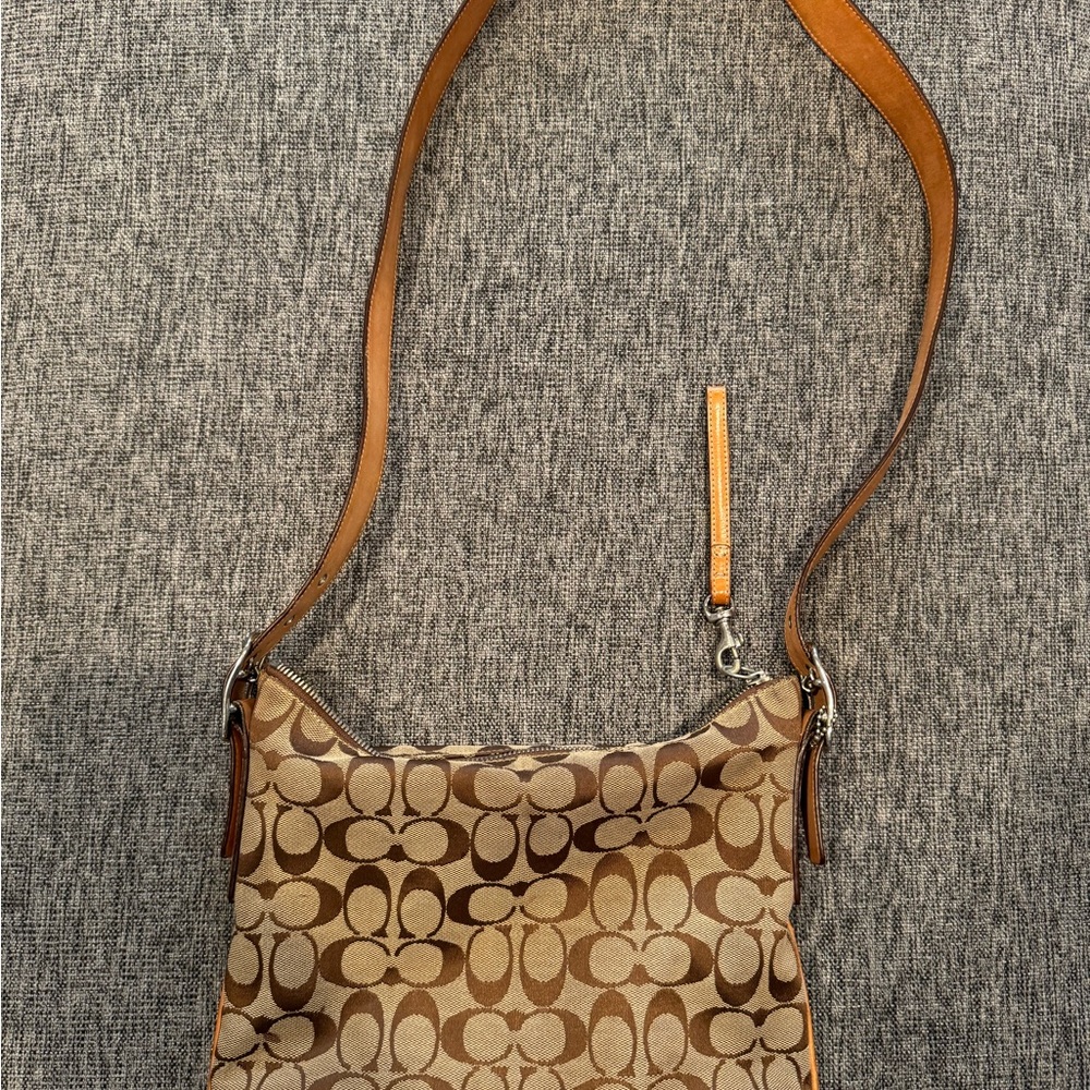Coach Brown Signature Shoulder Bag